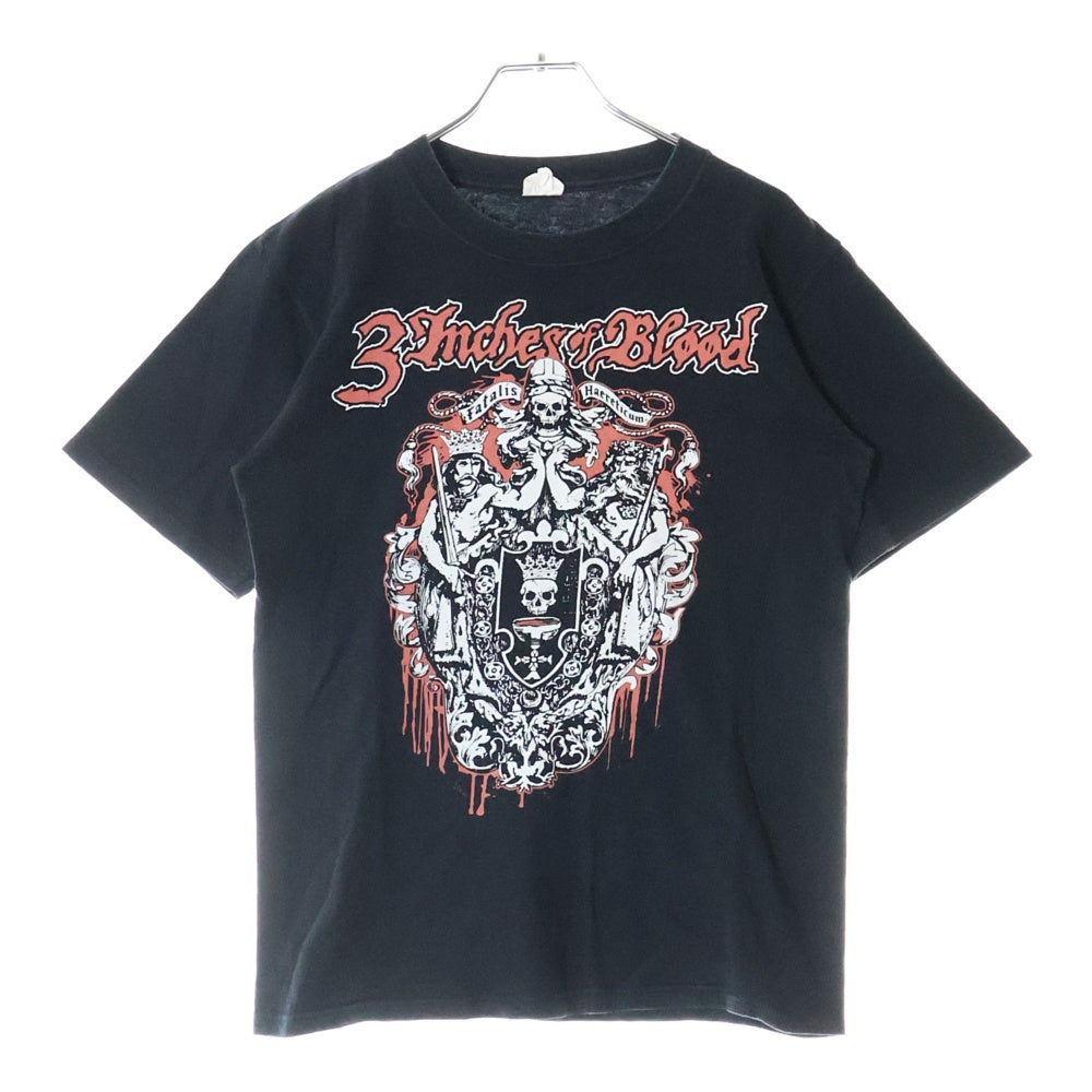 VINTAGE(ヴィンテージ) 00S VINTAGE 3 INCHES OF BLOOD ヴィンテージ スリー インチズ オブ ブラッド フロントプリント クルーネック半袖Tシャツ カットソー ブラック