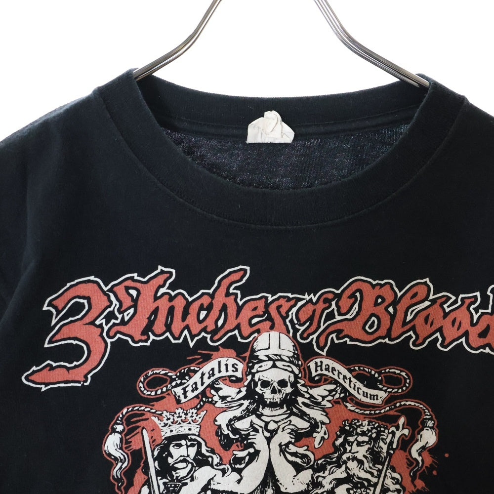 VINTAGE(ヴィンテージ) 00S VINTAGE 3 INCHES OF BLOOD ヴィンテージ スリー インチズ オブ ブラッド フロントプリント クルーネック半袖Tシャツ カットソー ブラック