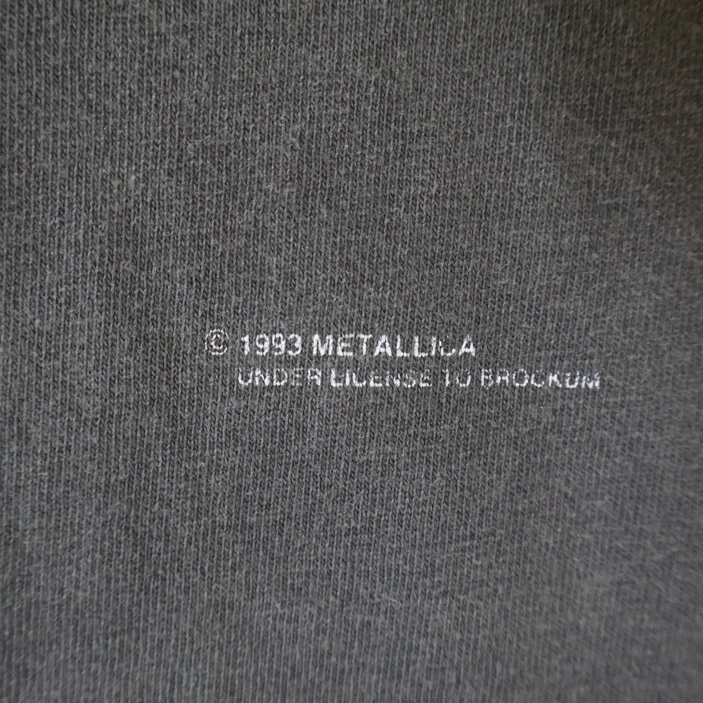 VINTAGE(ヴィンテージ) 90S VINTAGE METALLICA METALL'FUKIN´CA 1993 ヴィンテージ フロントロゴプリント クルーネック半袖Tシャツ カットソー チャコールグレー