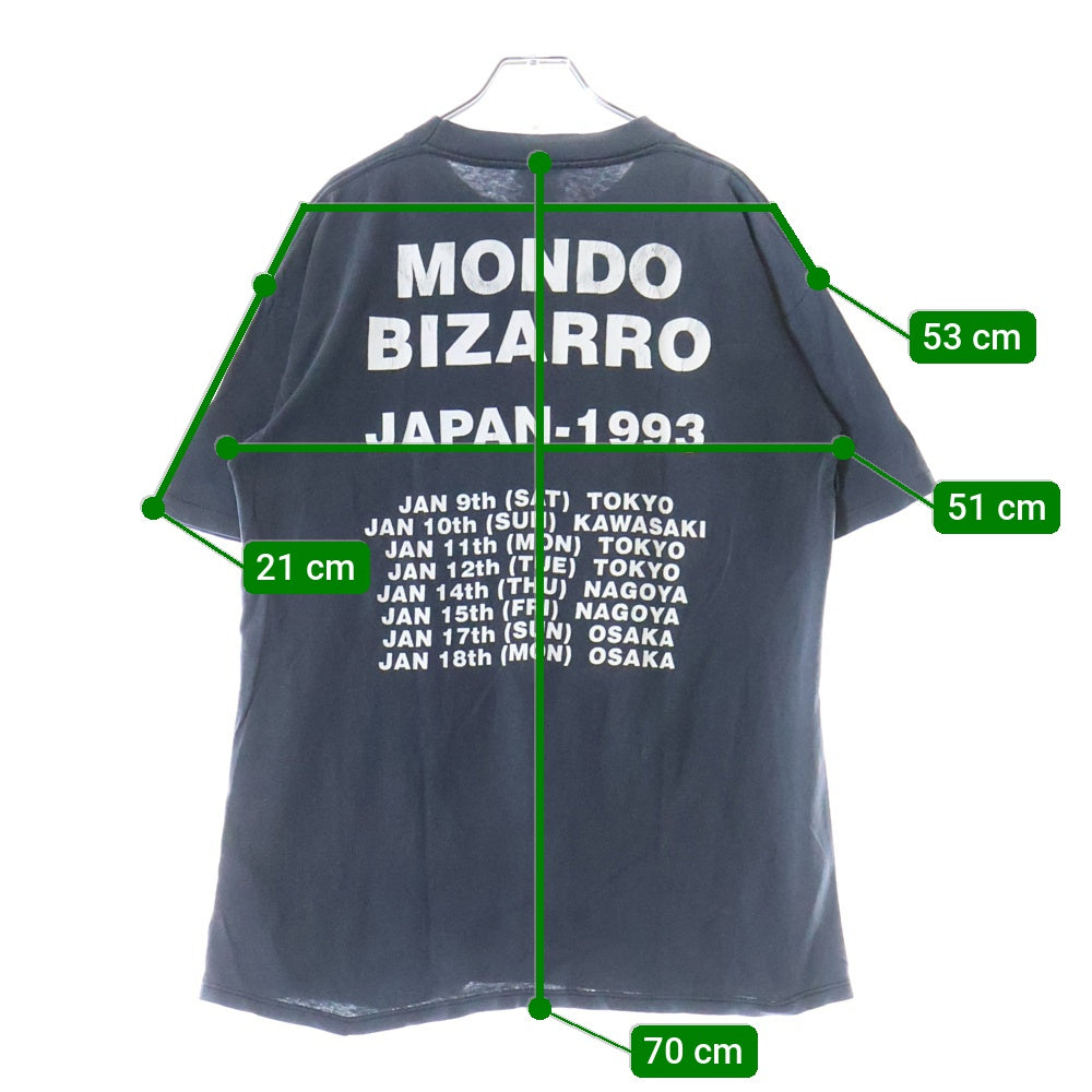 VINTAGE(ヴィンテージ) 90S VINTAGE RAMONES MONDO BIZARRO JAPAN 1993 ヴィンテージ ラモーンズ モンド ビザーロ 日本ツアー 両面プリント クルーネック半袖Tシャツ カットソー
