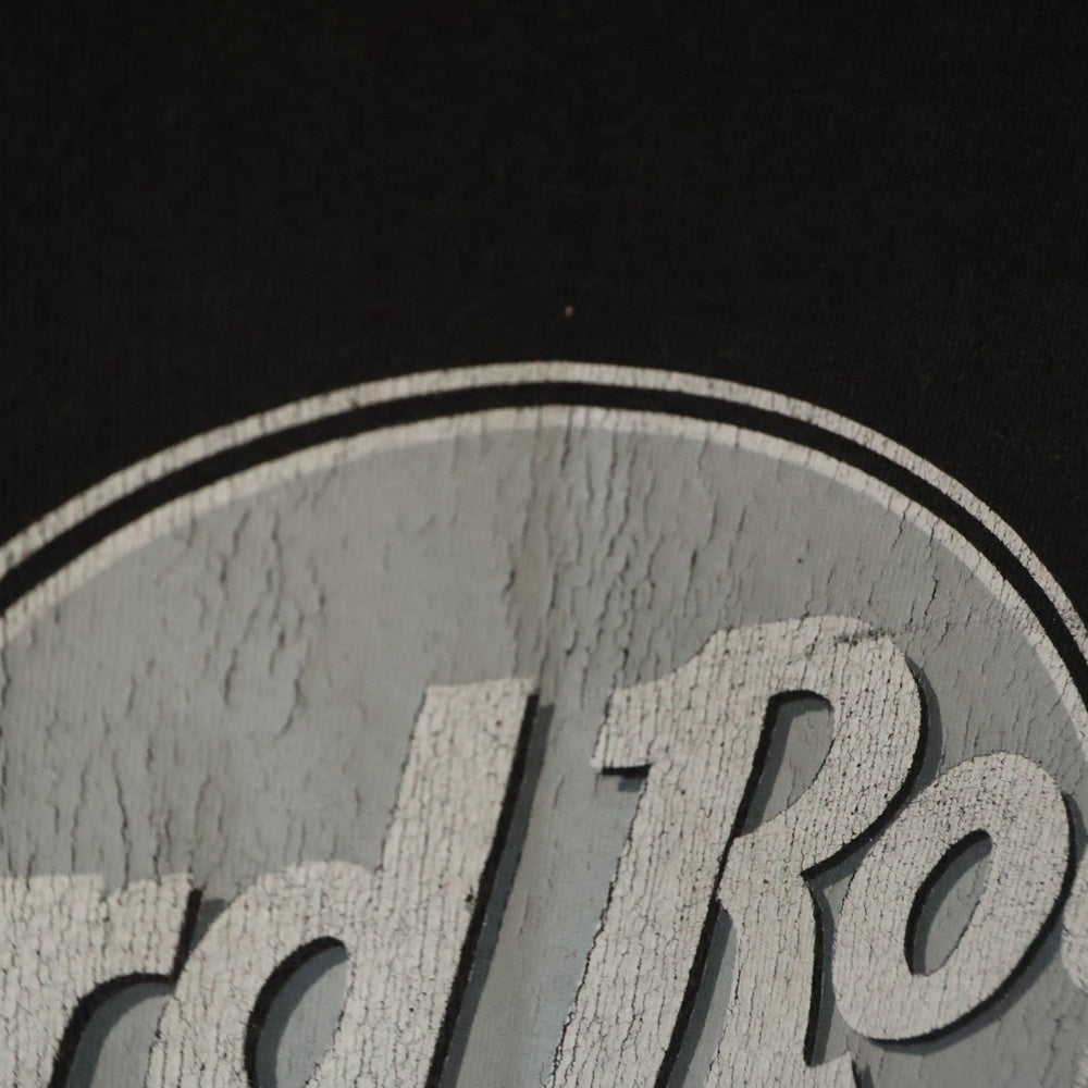 VINTAGE(ヴィンテージ) 90S VINTAGE HARD ROCK CAFE HONG KONG ヴィンテージ ハード ロック カフェ 香港 フロントロゴプリント クルーネック半袖Tシャツ カットソー ブラック
