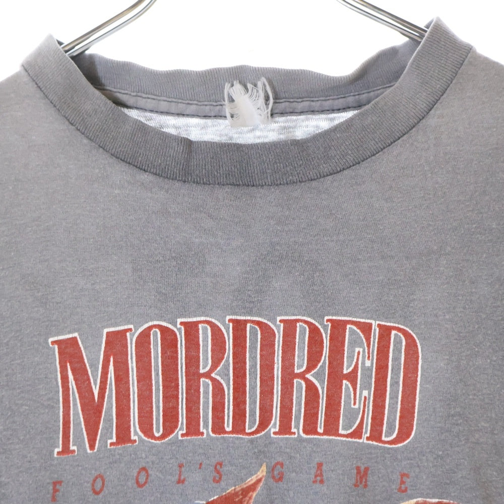 VINTAGE(ヴィンテージ) 90S VINTAGE MORDRED FOOL'S GAME 1990 ヴィンテージ モードレッド フールズ ゲーム 両面プリント クルーネック半袖Tシャツ カットソー グレー