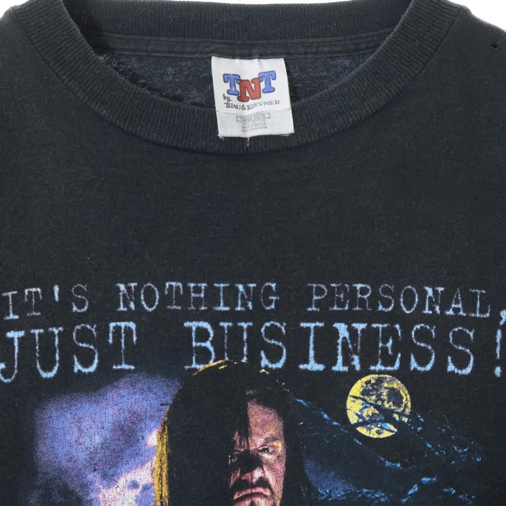 VINTAGE(ヴィンテージ) 90S VINTAGE UNDERTAKER MINISTRY OF DARKNESS 1999 ヴィンテージ アンダーテイカー ミニストリー オブ ダークネス フロントプリント クルーネック半袖Tシャツ