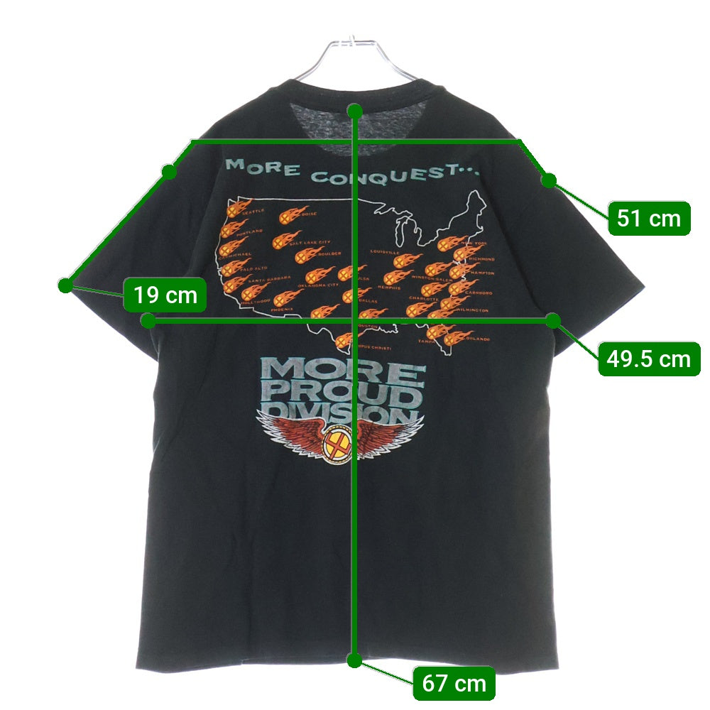 VINTAGE(ヴィンテージ) 90S VINTAGE PRONG REMOVE THE SIGHT 1994 ヴィンテージ プロング リムーブ ザ サイト ツアー 両面プリント クルーネック半袖Tシャツ カットソー ブラック