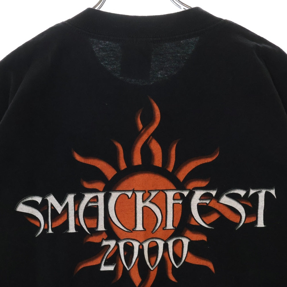 VINTAGE(ヴィンテージ) 00S VINTAGE GODSMACK SMACKFEST 2000 ヴィンテージ ゴッドスマック スマックフェスト 両面プリント クルーネック半袖Tシャツ カットソー ブラック