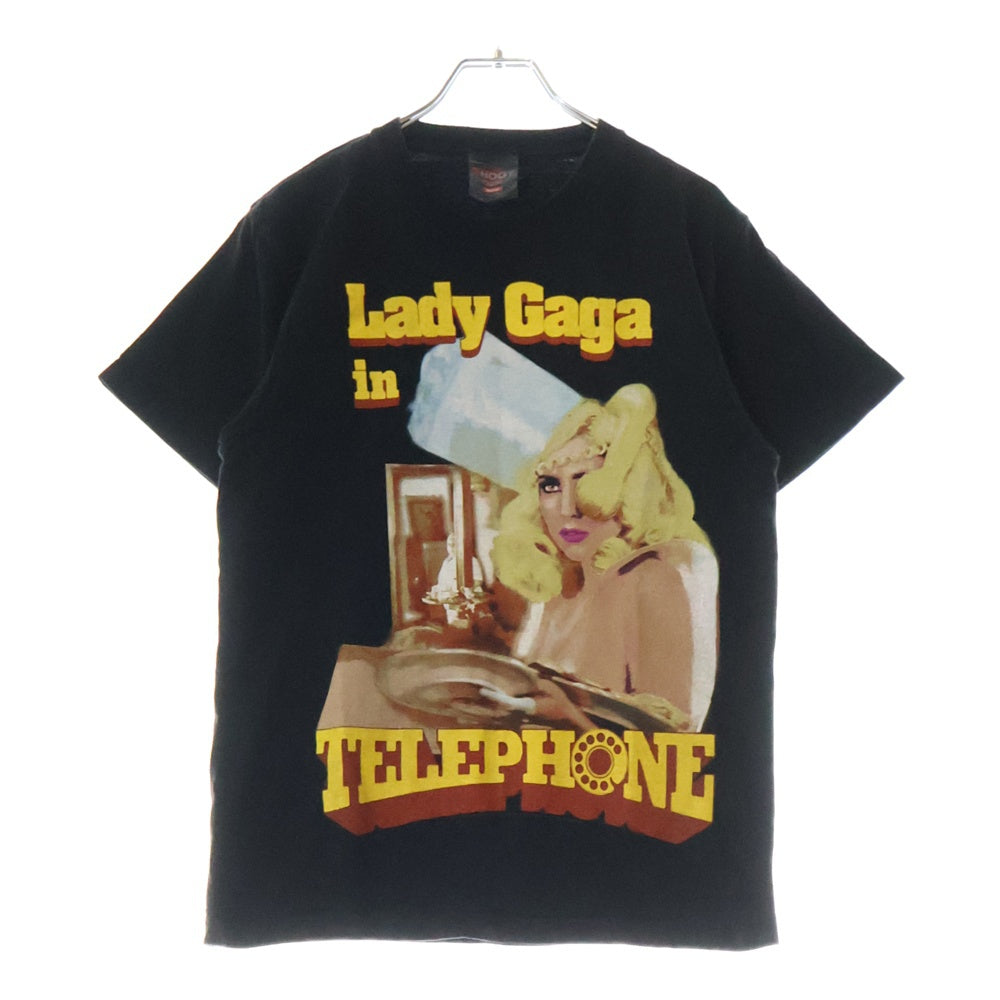 VINTAGE(ヴィンテージ) VINTAGE LADY GAGA IN TELEPHONE 2010 ヴィンテージ レディー ガガ イン テレフォン ツアー 両面プリント クルーネック半袖Tシャツ カットソー ブラック