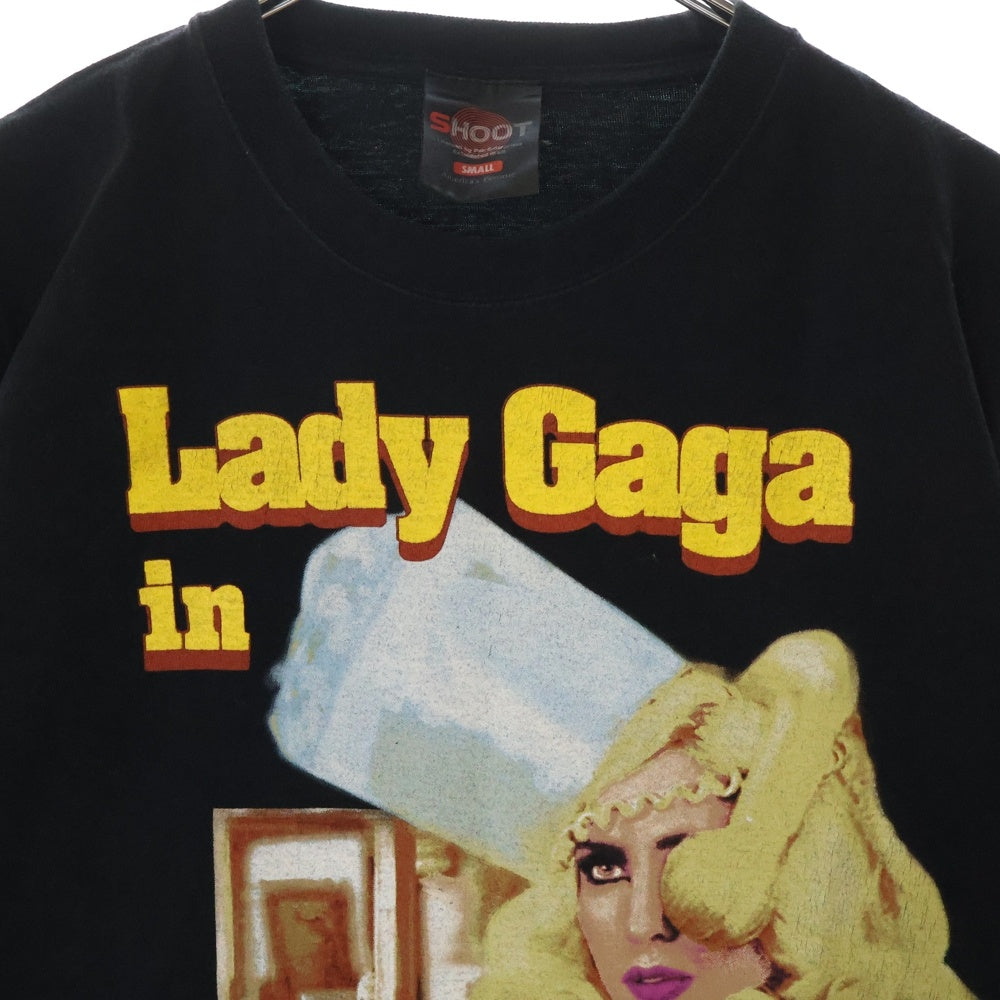 VINTAGE(ヴィンテージ) VINTAGE LADY GAGA IN TELEPHONE 2010 ヴィンテージ レディー ガガ イン テレフォン ツアー 両面プリント クルーネック半袖Tシャツ カットソー ブラック