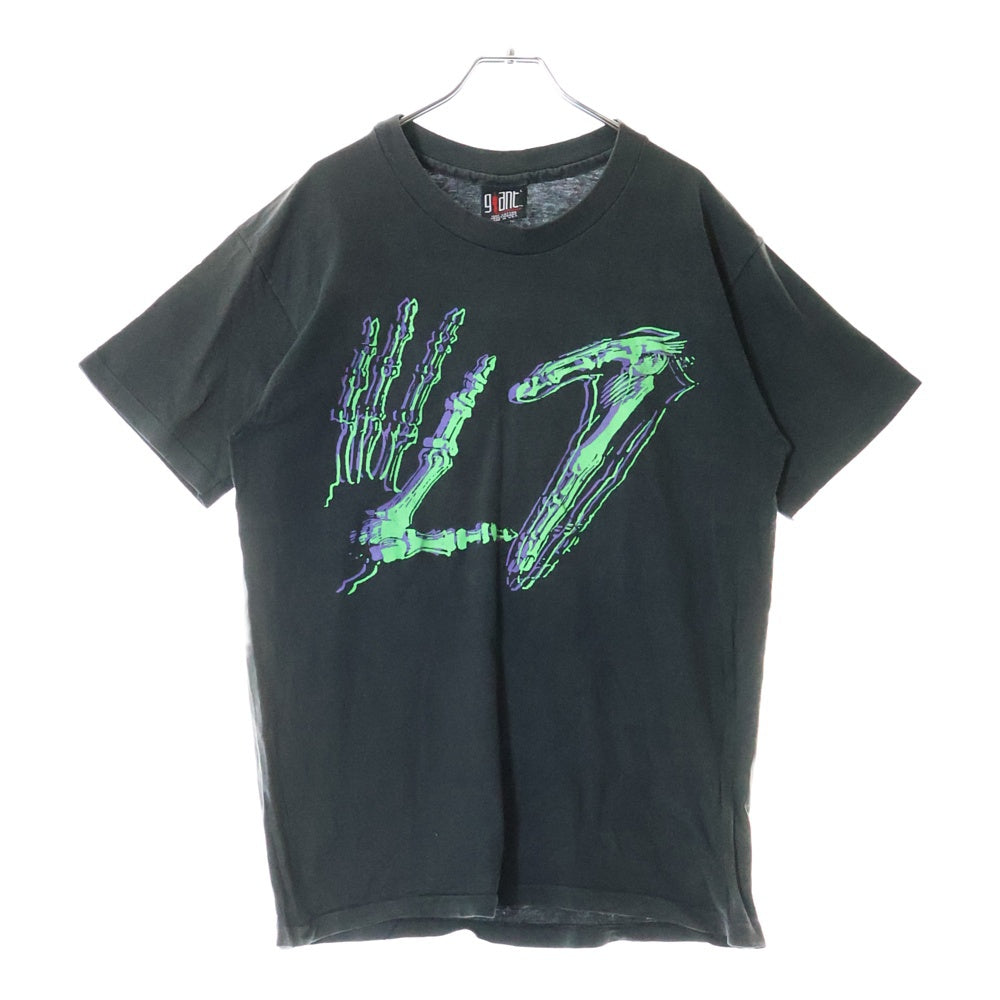 VINTAGE(ヴィンテージ) 90S VINTAGE L7 HAND SIGN ヴィンテージ エルセブン ハンドサイン 両面プリント クルーネック半袖Tシャツ カットソー ブラック