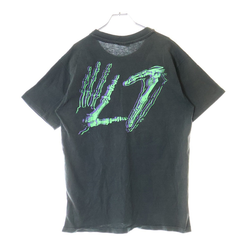 VINTAGE(ヴィンテージ) 90S VINTAGE L7 HAND SIGN ヴィンテージ エルセブン ハンドサイン 両面プリント クルーネック半袖Tシャツ カットソー ブラック