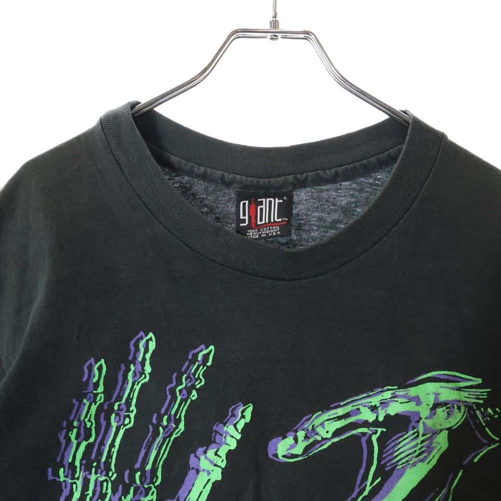 VINTAGE(ヴィンテージ) 90S VINTAGE L7 HAND SIGN ヴィンテージ エルセブン ハンドサイン 両面プリント クルーネック半袖Tシャツ カットソー ブラック