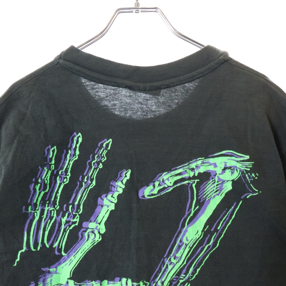 VINTAGE(ヴィンテージ) 90S VINTAGE L7 HAND SIGN ヴィンテージ エルセブン ハンドサイン 両面プリント クルーネック半袖Tシャツ カットソー ブラック