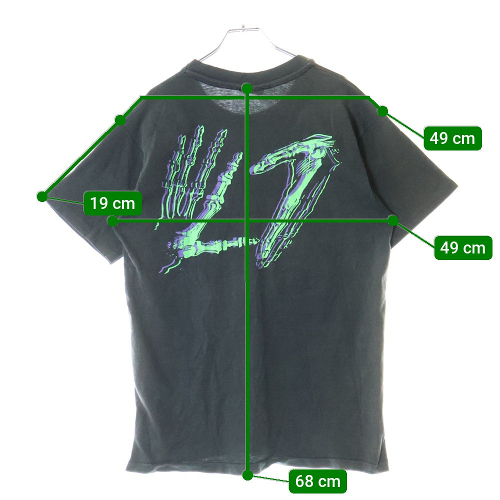 VINTAGE(ヴィンテージ) 90S VINTAGE L7 HAND SIGN ヴィンテージ エルセブン ハンドサイン 両面プリント クルーネック半袖Tシャツ カットソー ブラック