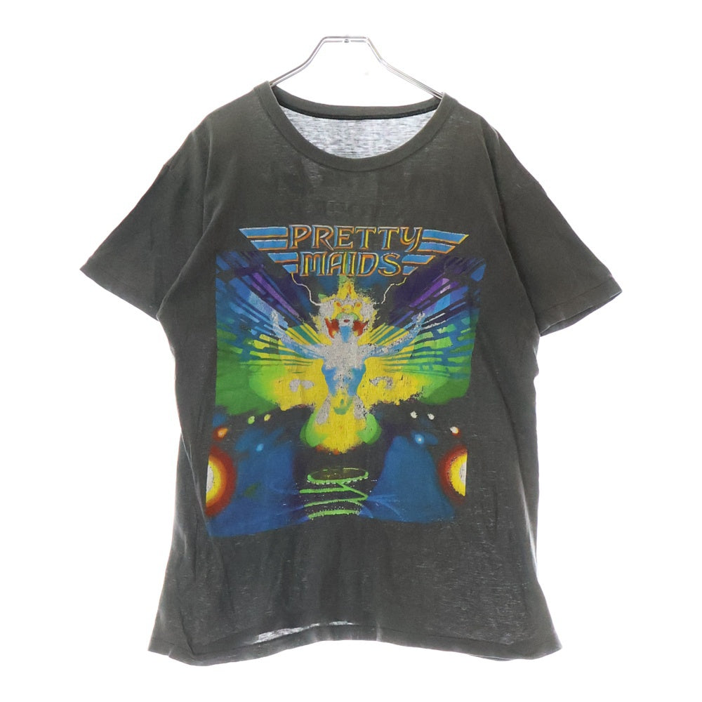 VINTAGE(ヴィンテージ) 90S VINTAGE PRETTY MAIDS JAPAN TOUR プリティメイズ ジャパンツアー 両面プリント クルーネック半袖Tシャツ カットソー チャコールグレー
