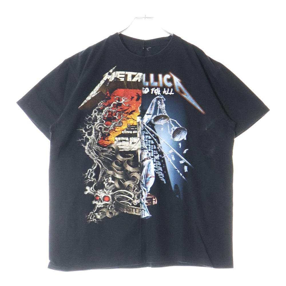 VINTAGE(ヴィンテージ) VITAGE METALLICA メタリカ リメイク ドッキング 両面プリント クルーネック半袖Tシャツ カットソー ブラック