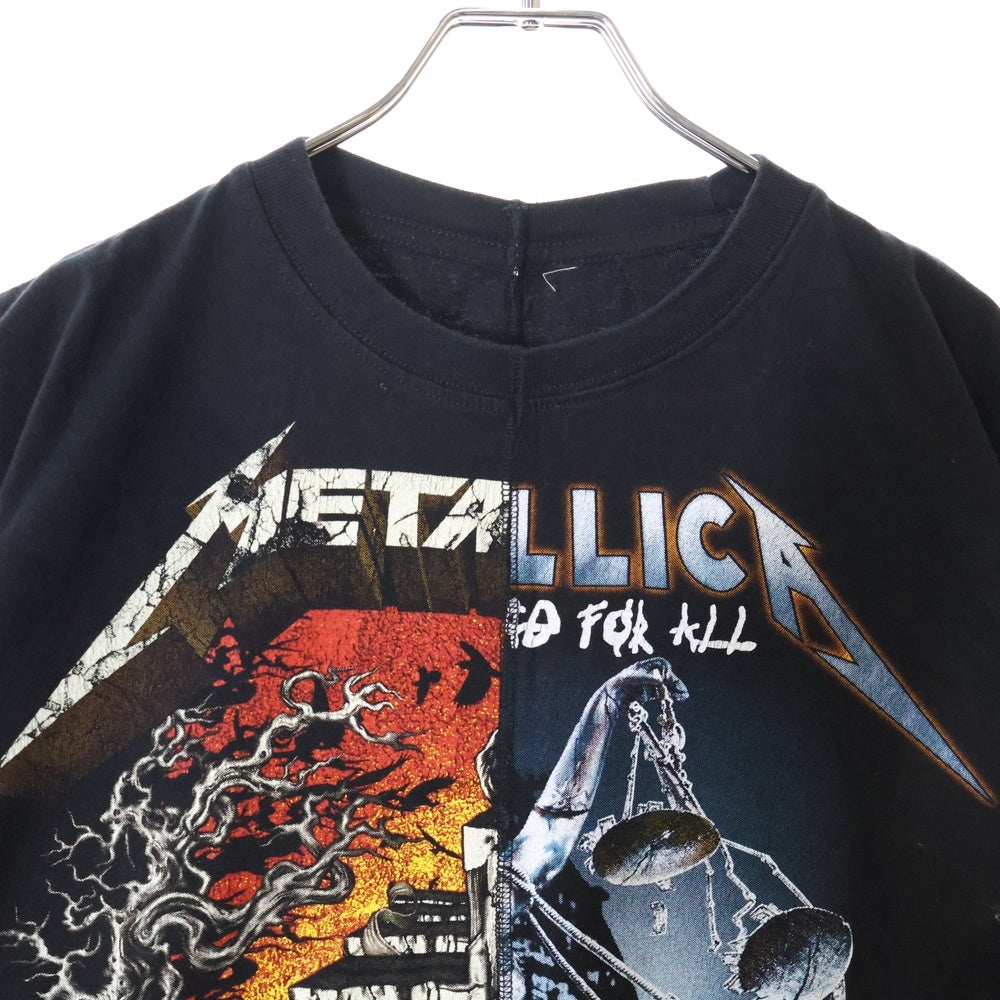 VINTAGE(ヴィンテージ) VITAGE METALLICA メタリカ リメイク ドッキング 両面プリント クルーネック半袖Tシャツ カットソー ブラック