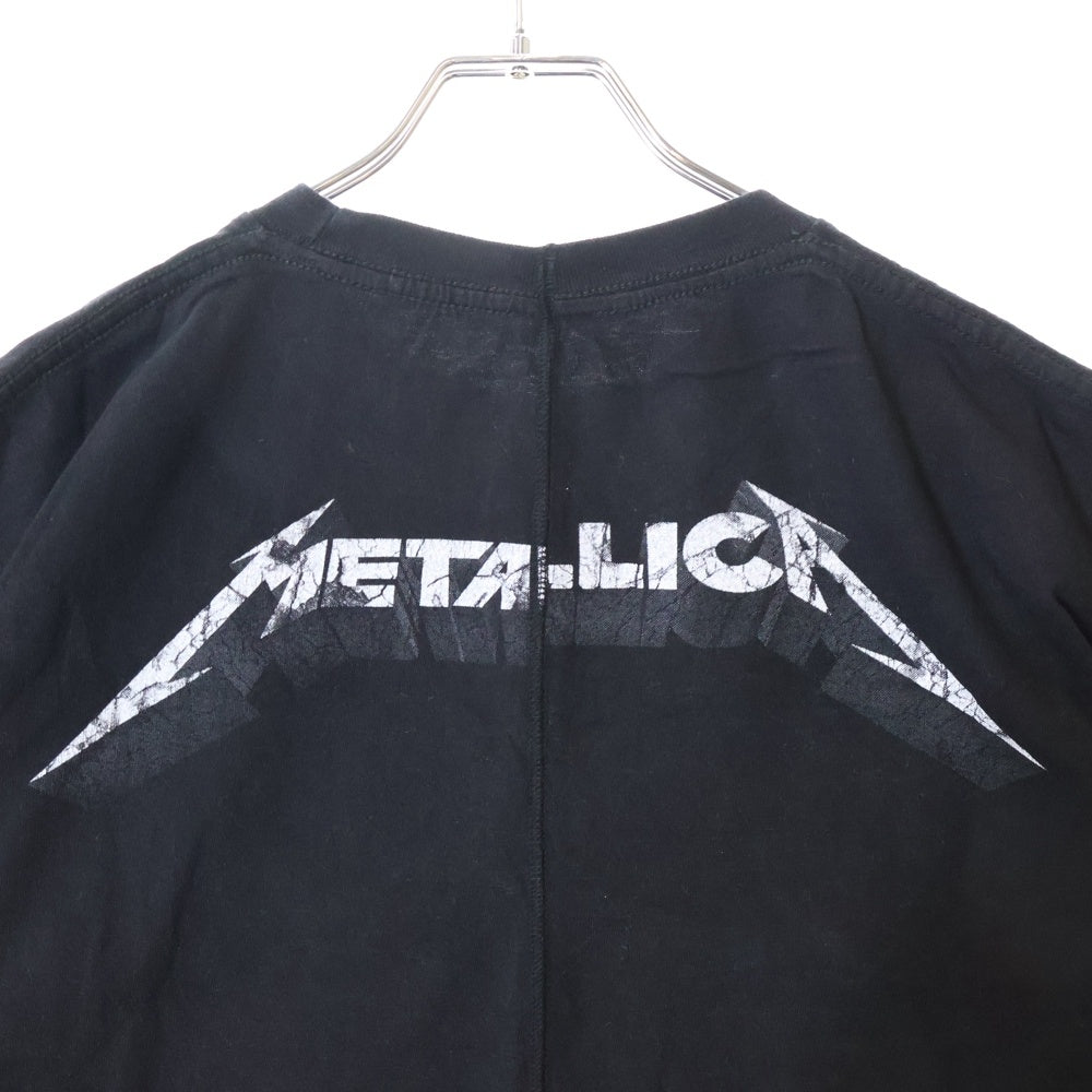 VINTAGE(ヴィンテージ) VITAGE METALLICA メタリカ リメイク ドッキング 両面プリント クルーネック半袖Tシャツ カットソー ブラック