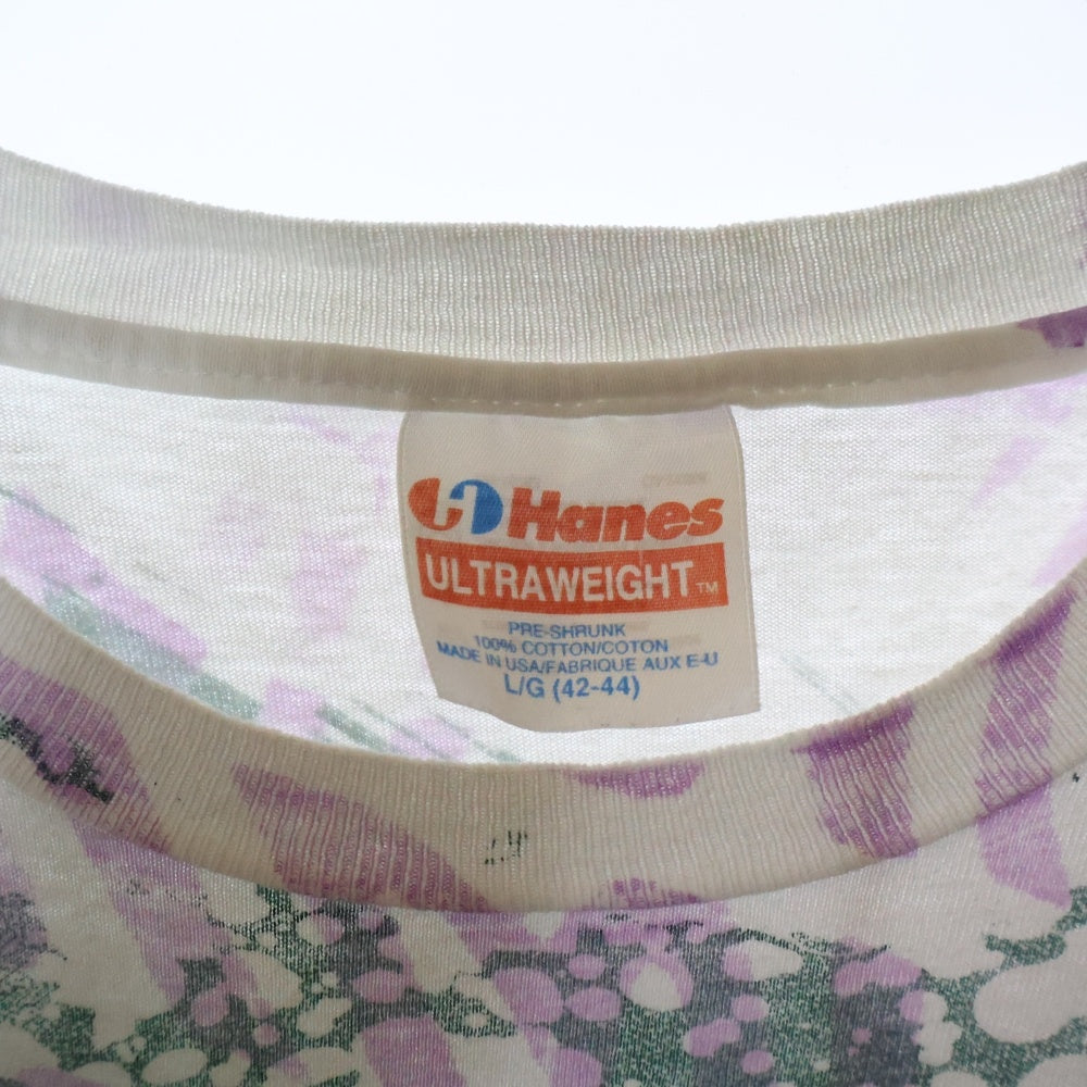 VINTAGE(ヴィンテージ) 90S VINTAGE JIMI HENDRIX HANES ジミヘンドリックス ジミヘン ヘインズボディ 総柄クルーネック 半袖Tシャツ カットソー マルチ