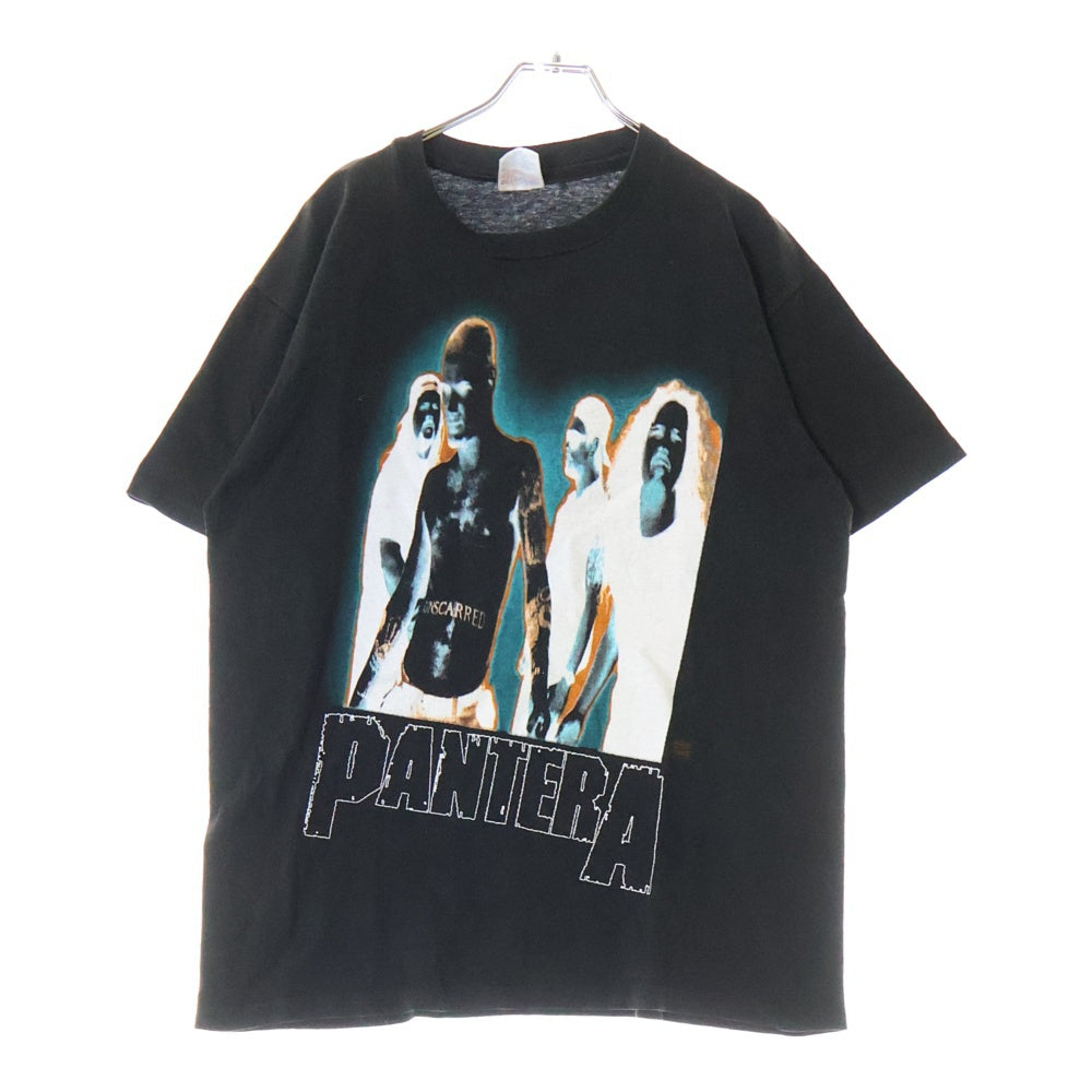 VINTAGE(ヴィンテージ) 90S VINTAGE PANTERA THE GOOD THE BAD AND THE VULGAR パンテラ 両面プリント クルーネック半袖Tシャツ カットソー ブラック