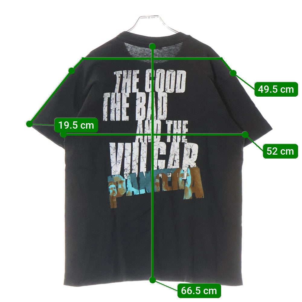 VINTAGE(ヴィンテージ) 90S VINTAGE PANTERA THE GOOD THE BAD AND THE VULGAR パンテラ 両面プリント クルーネック半袖Tシャツ カットソー ブラック