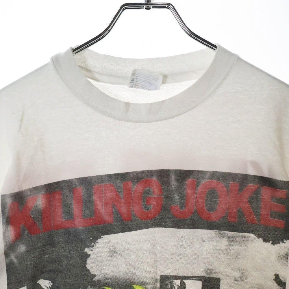 VINTAGE(ヴィンテージ) 90S VINTAGE KILLING JOKE EXTREMITIES HANES キリングジョーク エクストリミティーズ ヘインズボディ 両面プリント クルーネック半袖Tシャツ ホワイト