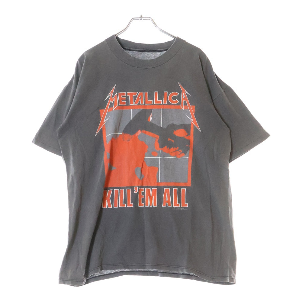 VINTAGE(ヴィンテージ) 90S VINTAGE METALLICA KILL'EM ALL ヴィンテージ メタリカ キル エム オール 両面プリント クルーネック半袖Tシャツ カットソー チャコールグレー