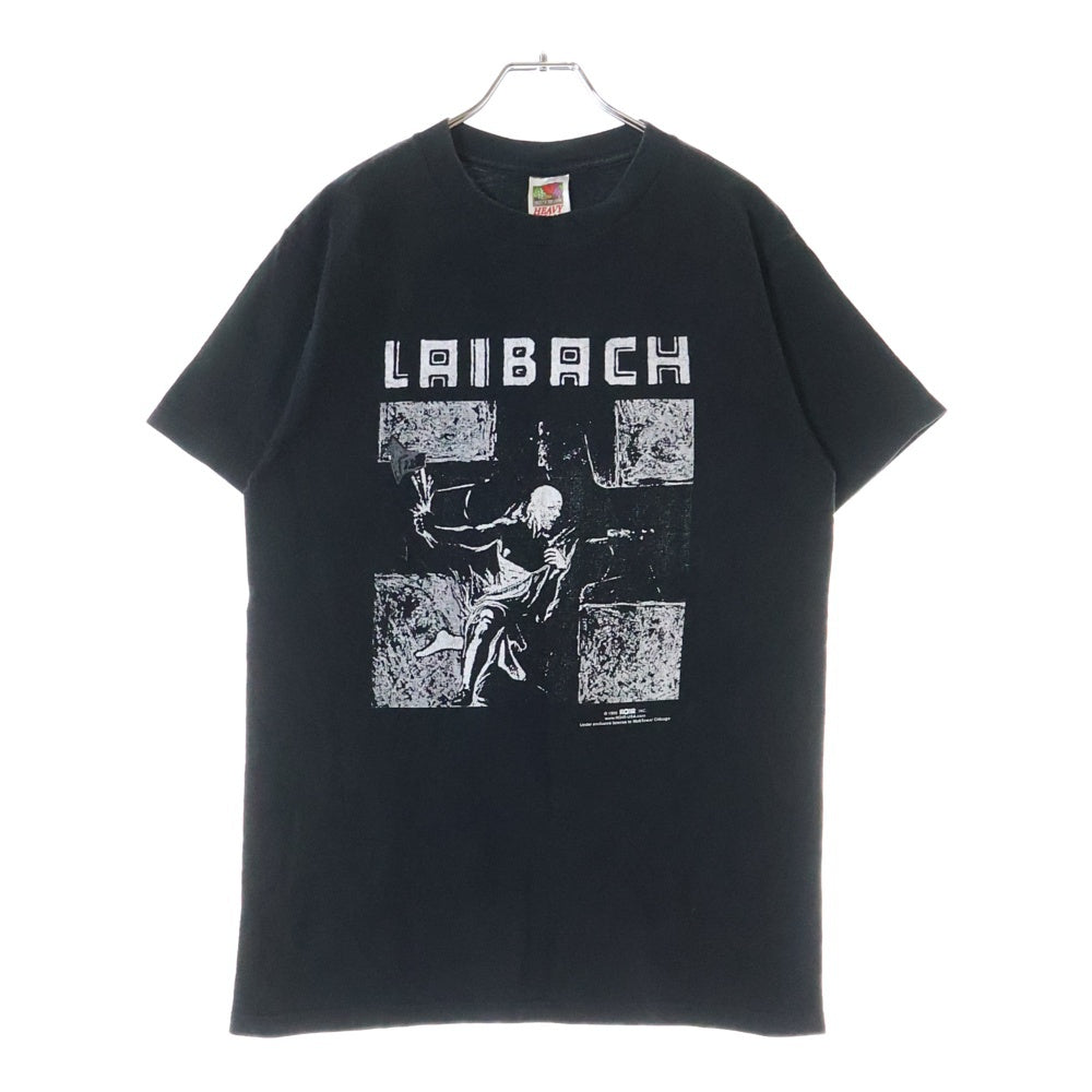 VINTAGE(ヴィンテージ) 90S VINTAGE LAIBACH ライバッハ フロントプリント クルーネック半袖Tシャツ カットソー ブラック