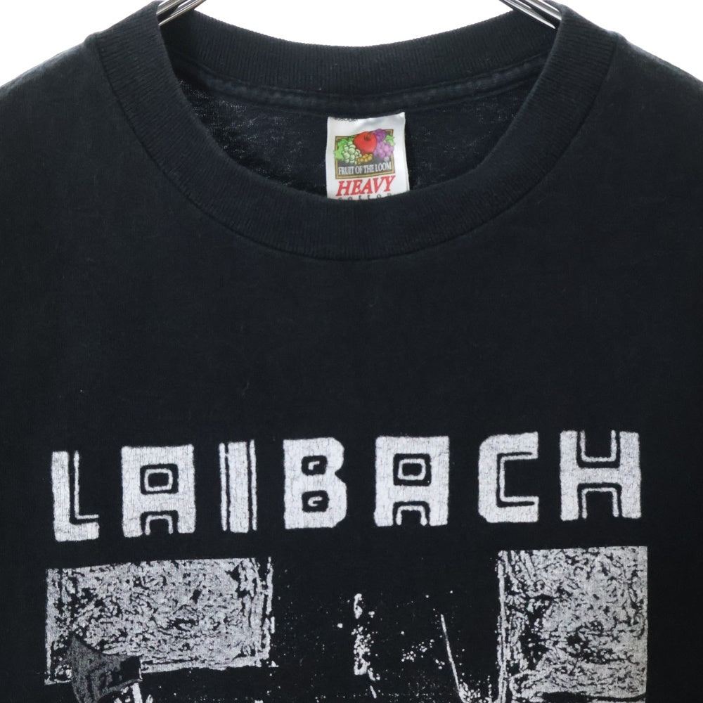VINTAGE(ヴィンテージ) 90S VINTAGE LAIBACH ライバッハ フロントプリント クルーネック半袖Tシャツ カットソー ブラック