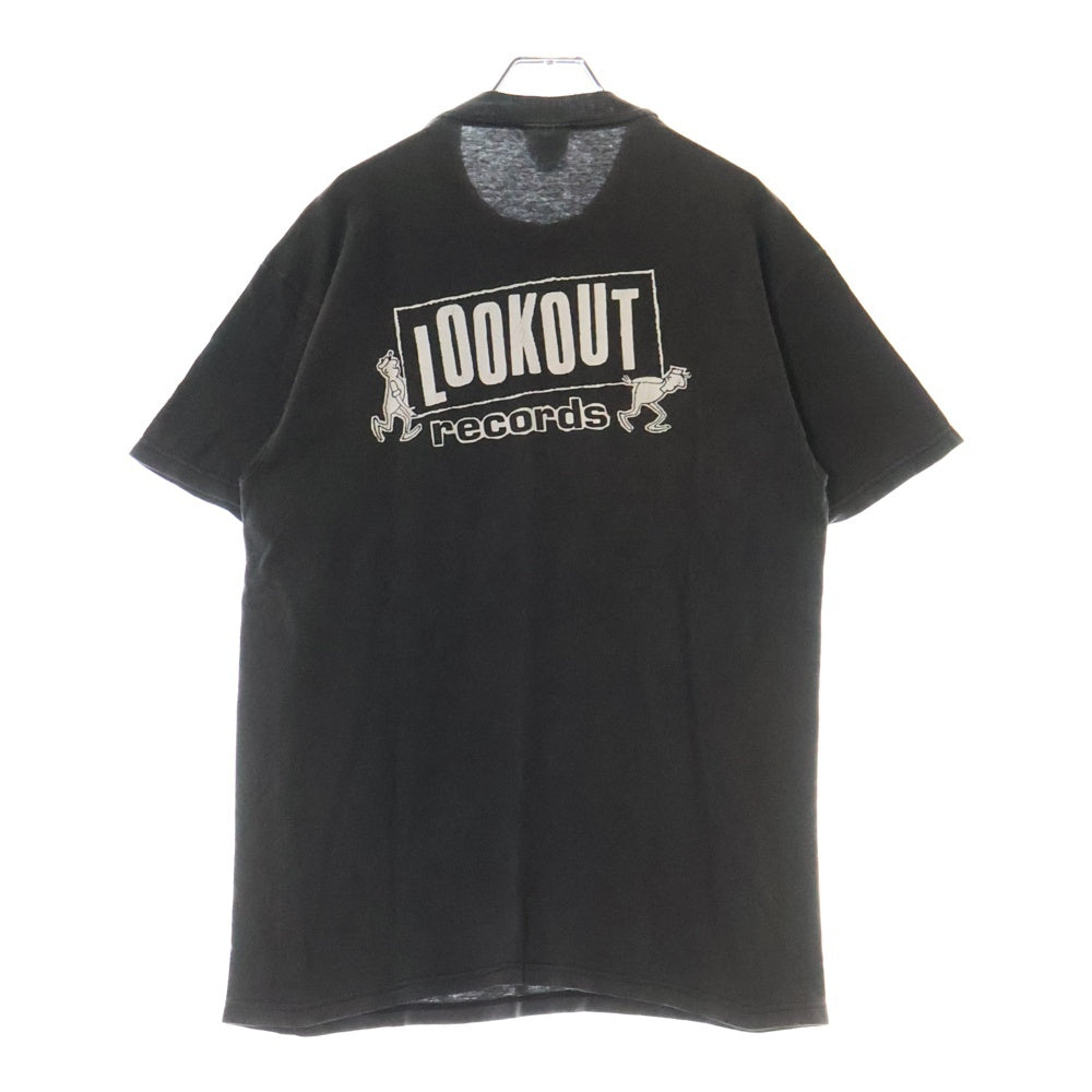 VINTAGE(ヴィンテージ) 00S VINTAGE THE CRUMBS LOOKOUT RECORDS ヴィンテージ ザ クラムズ ルックアウト レコード 両面プリント クルーネック半袖Tシャツ カットソー チャコールグレー