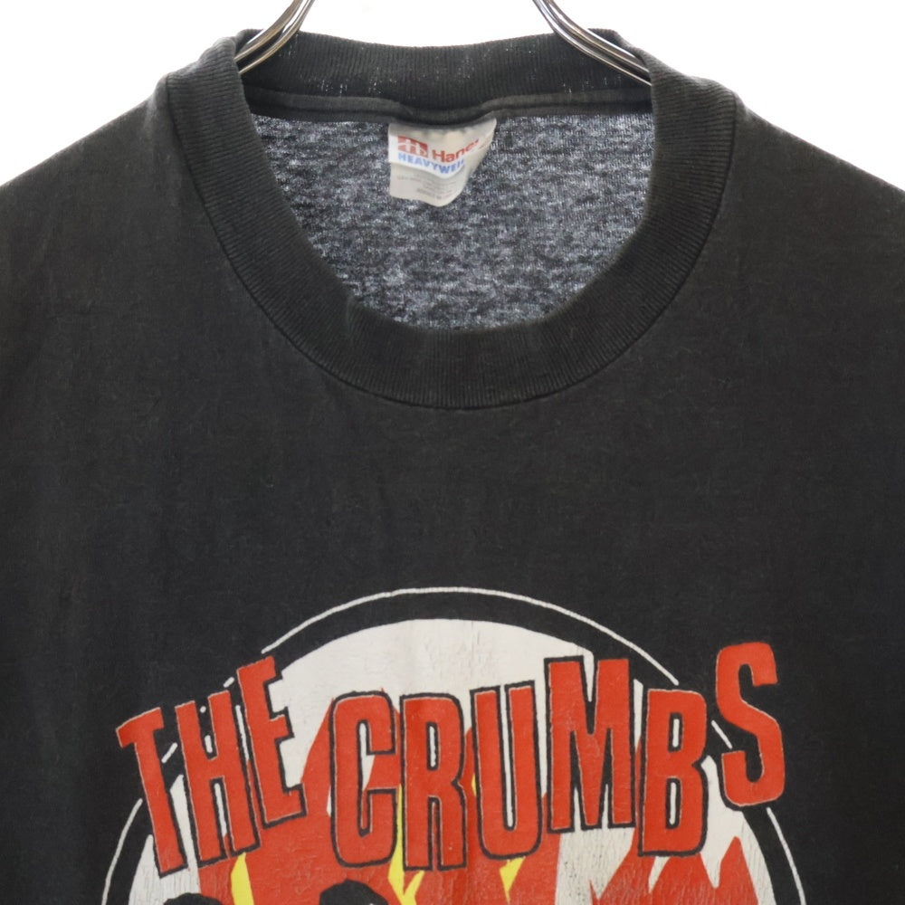 VINTAGE(ヴィンテージ) 00S VINTAGE THE CRUMBS LOOKOUT RECORDS ヴィンテージ ザ クラムズ ルックアウト レコード 両面プリント クルーネック半袖Tシャツ カットソー チャコールグレー