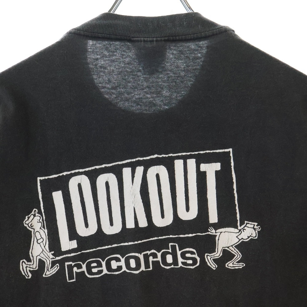 VINTAGE(ヴィンテージ) 00S VINTAGE THE CRUMBS LOOKOUT RECORDS ヴィンテージ ザ クラムズ ルックアウト レコード 両面プリント クルーネック半袖Tシャツ カットソー チャコールグレー
