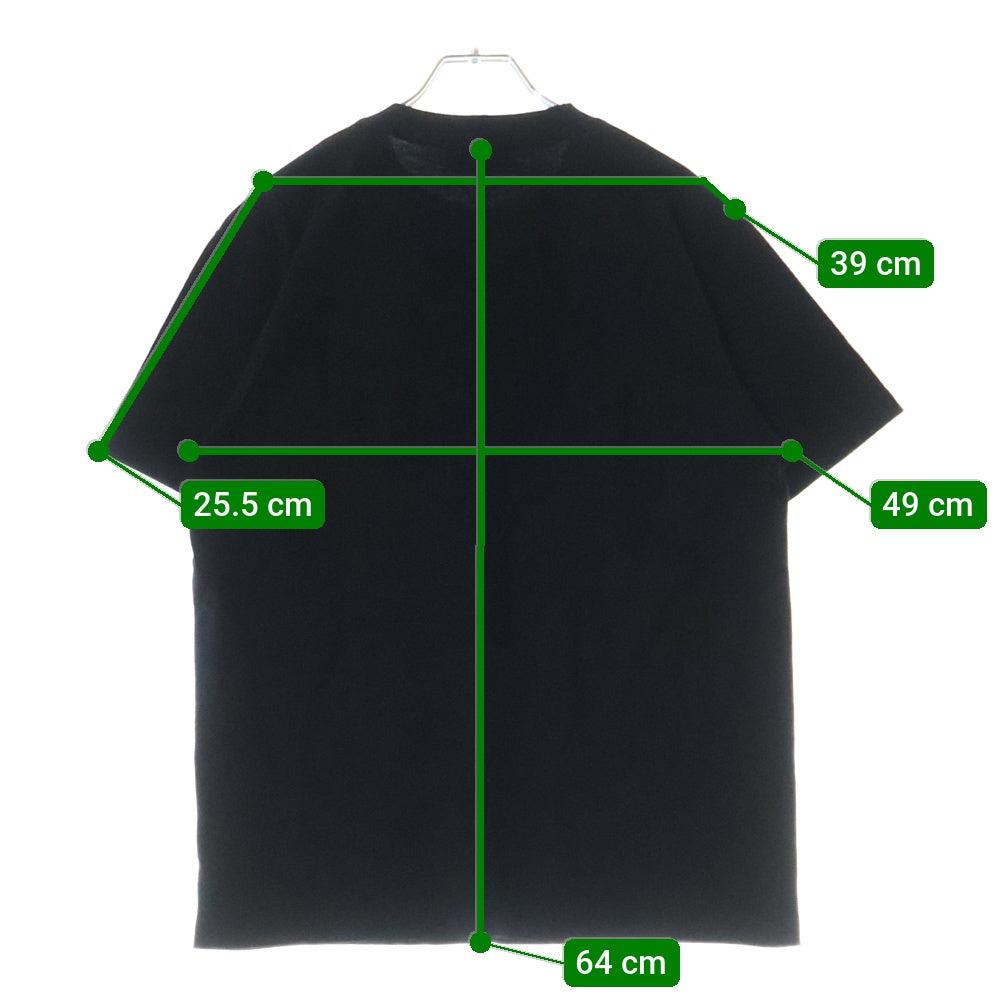 NO BRAND(ノーブランド) 墓場の画廊 DEVILMAN デビルマン メタル 50周年 フロントプリント クルーネック半袖Tシャツ カットソー ブラック