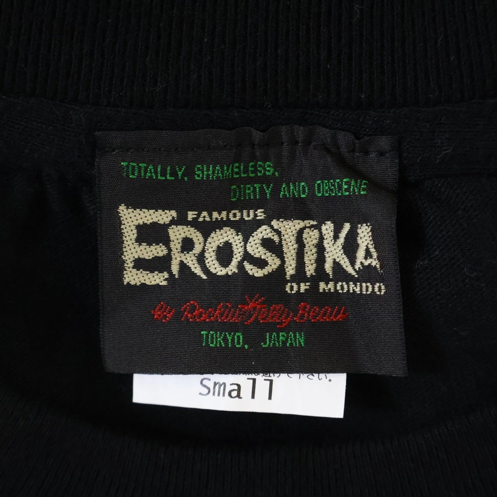 NO BRAND(ノーブランド) CANNIBAL HOLOCAUST 食人族 フロントプリント クルーネック半袖Tシャツ カットソー ブラック