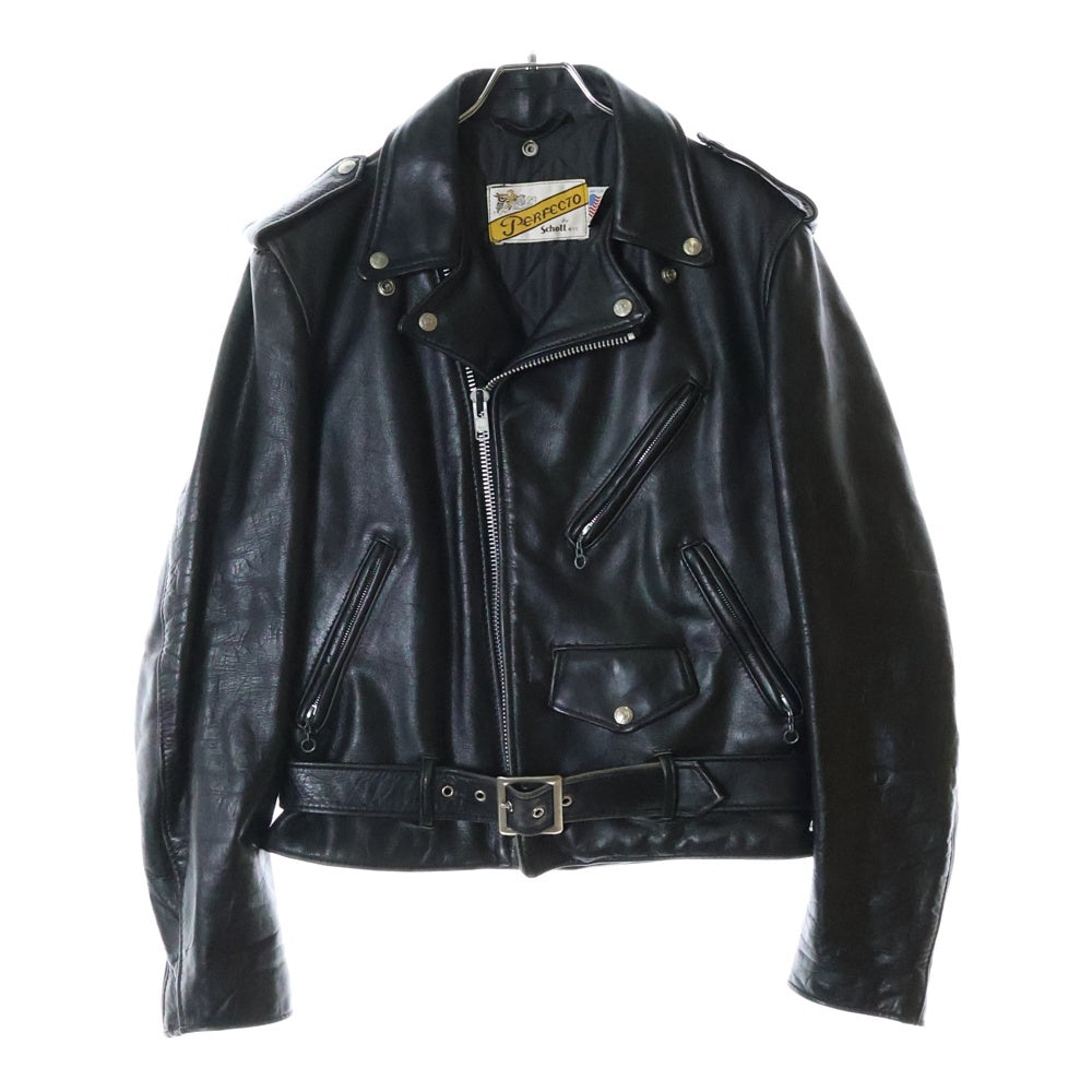 SCHOTT(ショット) VINTAGE ヴィンテージ バイカータグ後期 618 ダブルライダースジャケット ブラック