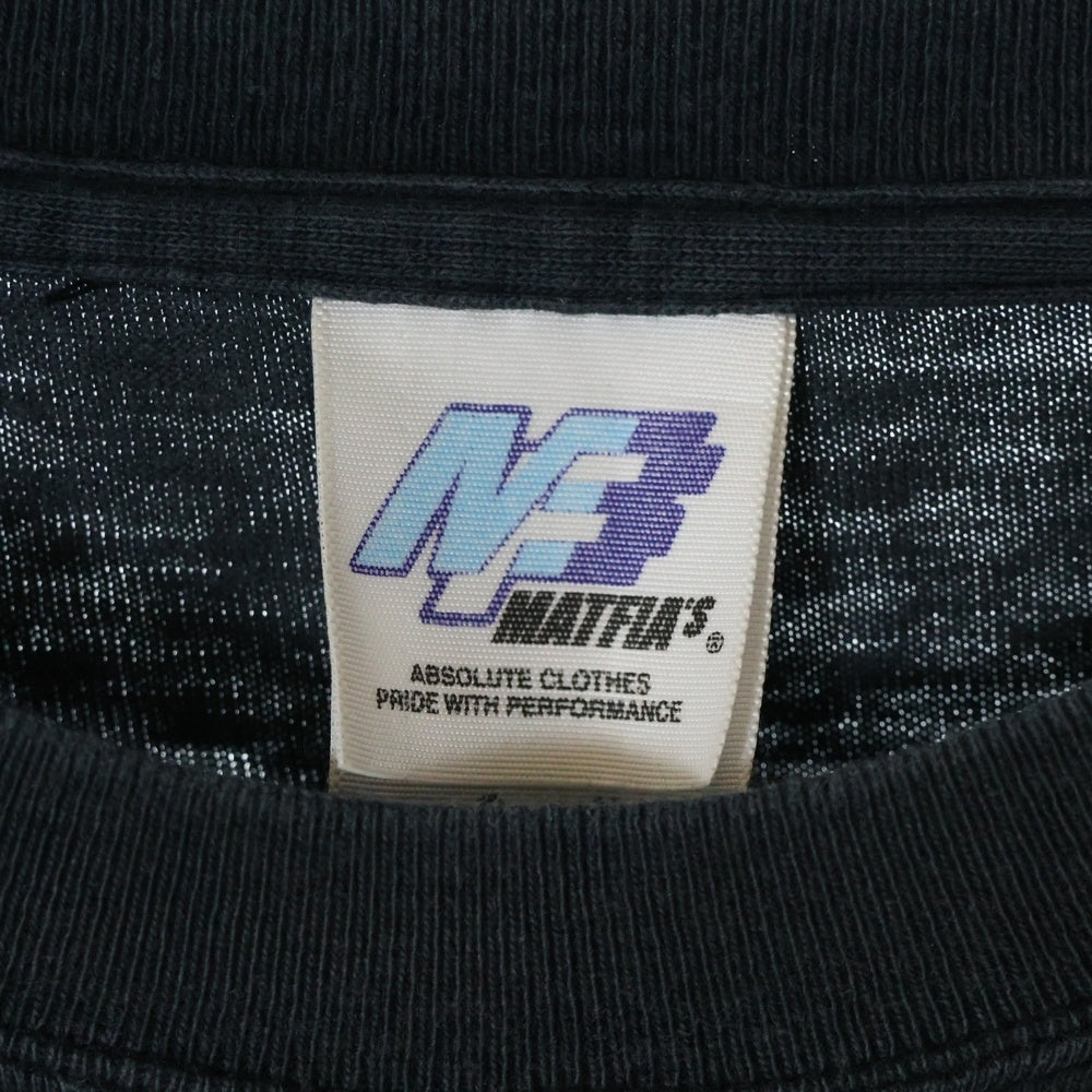 VINTAGE(ヴィンテージ) 00S GAMMARAY ガンマレイ 両面プリント ロングスリーブ クルーネック長袖Tシャツ カットソー チャコールグレー