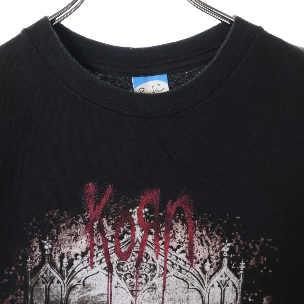 VINTAGE(ヴィンテージ) 00S VINTAGE KORN TAKE A LOOK IN THE MIRROR 2003 ヴィンテージ コーン テイク ア ルック イン ザ ミラー フロントプリント クルーネック半袖Tシャツ ブラック