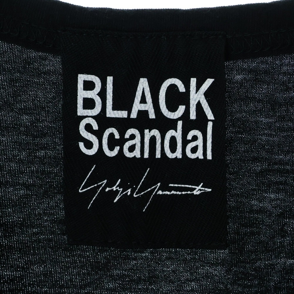 BLACK Scandal Yohji Yamamoto(ブラックスキャンダルヨウジヤマモト) 22SS 女囚701号さそり フロントプリント ロングスリーブ クルーネック長袖Tシャツ カットソー ブラック HG-T92-992
