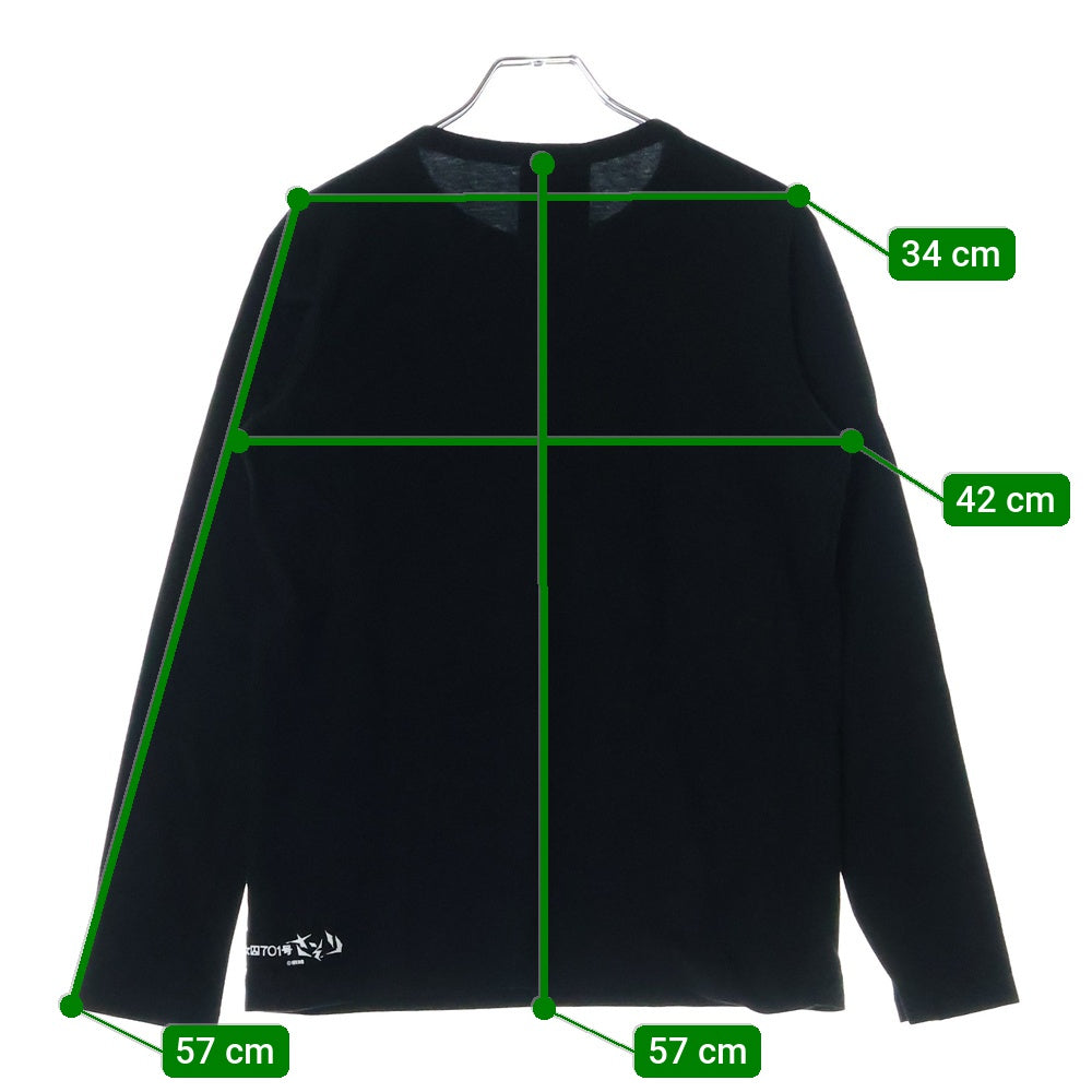 BLACK Scandal Yohji Yamamoto(ブラックスキャンダルヨウジヤマモト) 22SS 女囚701号さそり フロントプリント ロングスリーブ クルーネック長袖Tシャツ カットソー ブラック HG-T92-992