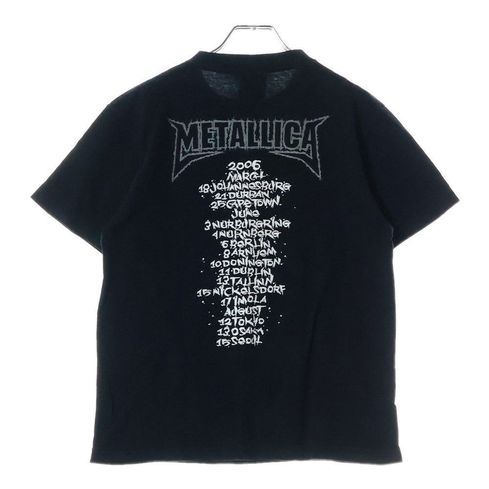 VINTAGE(ヴィンテージ) 00S METALLICA 2006 TOUR メタリカ ツアー 両面プリント クルーネック半袖Tシャツ カットソー ブラック