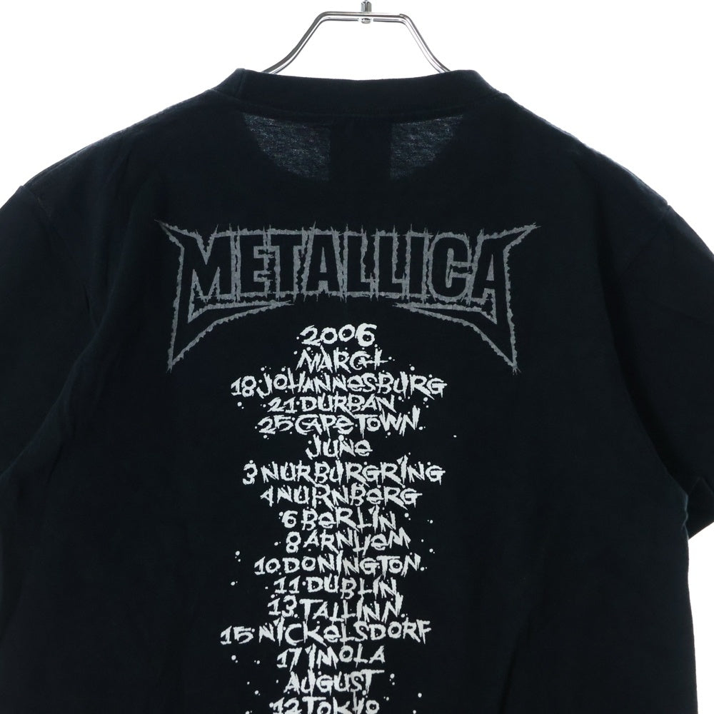 VINTAGE(ヴィンテージ) 00S METALLICA 2006 TOUR メタリカ ツアー 両面プリント クルーネック半袖Tシャツ カットソー ブラック
