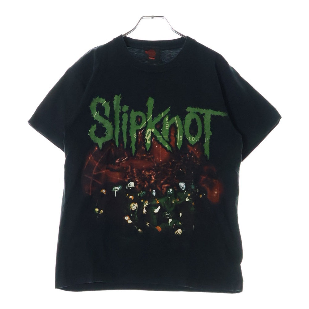 VINTAGE(ヴィンテージ) 00S SLIPKNOT スリップノット 両面プリント クルーネック半袖Tシャツ カットソー ブラック