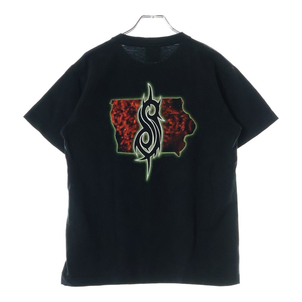 VINTAGE(ヴィンテージ) 00S SLIPKNOT スリップノット 両面プリント クルーネック半袖Tシャツ カットソー ブラック
