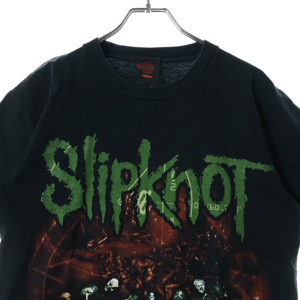 VINTAGE(ヴィンテージ) 00S SLIPKNOT スリップノット 両面プリント クルーネック半袖Tシャツ カットソー ブラック