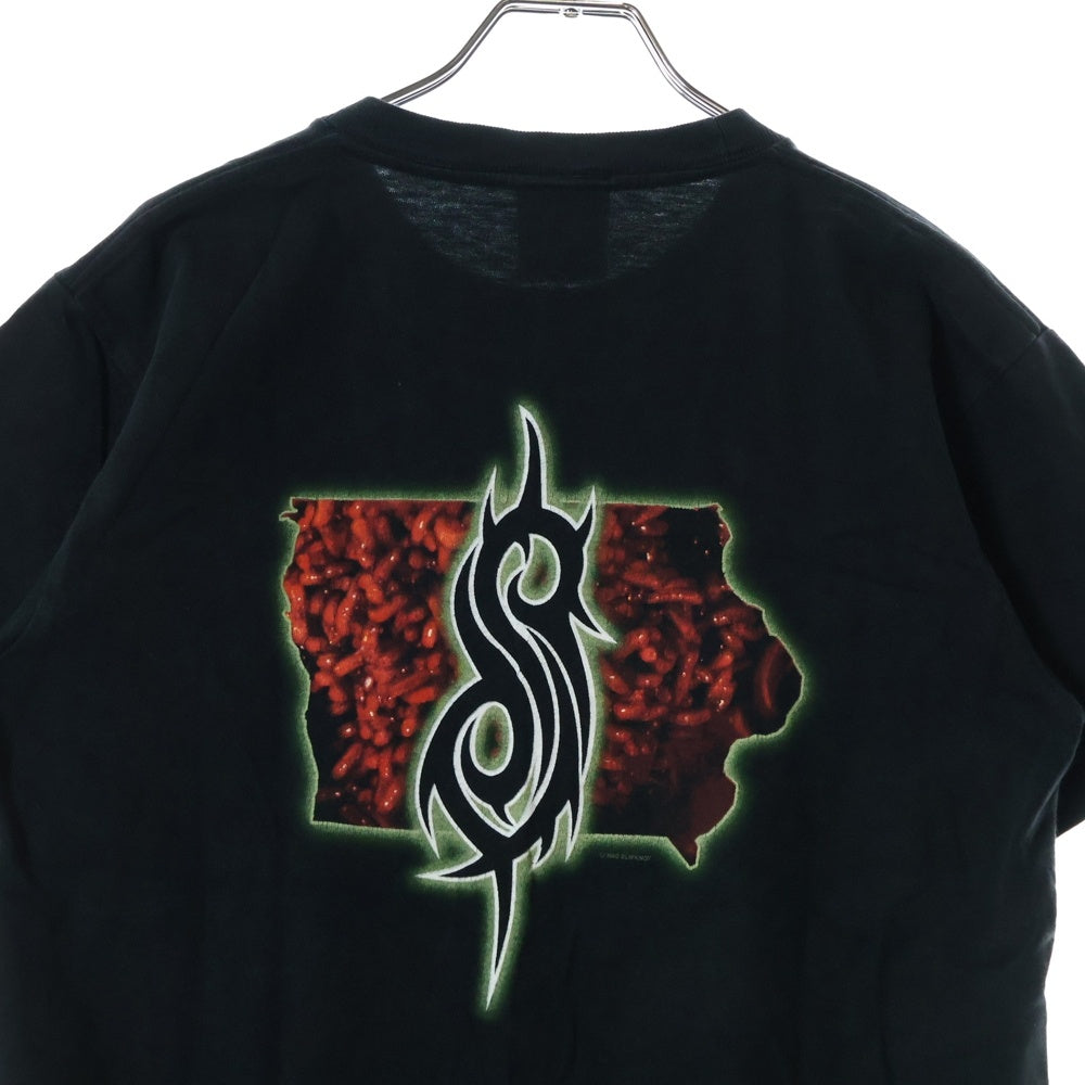 VINTAGE(ヴィンテージ) 00S SLIPKNOT スリップノット 両面プリント クルーネック半袖Tシャツ カットソー ブラック