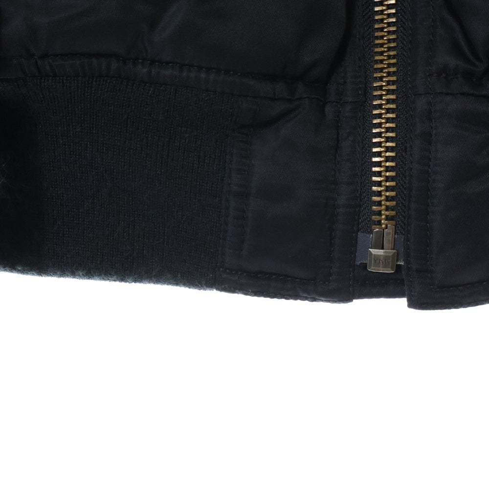 SCHOTT(ショット) GARAGE CLUB 13 MA-1 ガレージ クラブ ロゴワッペン ミリタリー ジップアップブルゾン ボンバージャケット ブラック 3152021