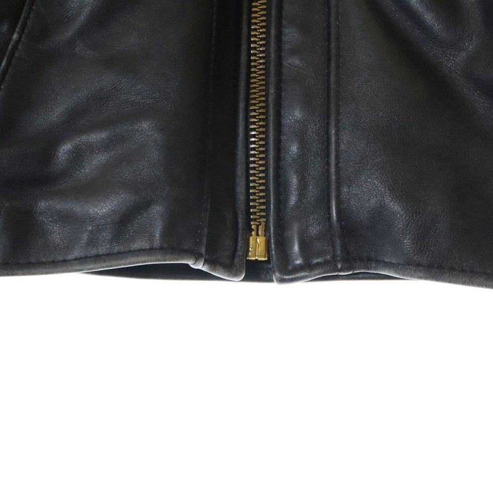 VANSON(バンソン) 80S-90S OLD IKE LEATHER JACKET オールド アイク シングル ライダース レザージャケット ブラック