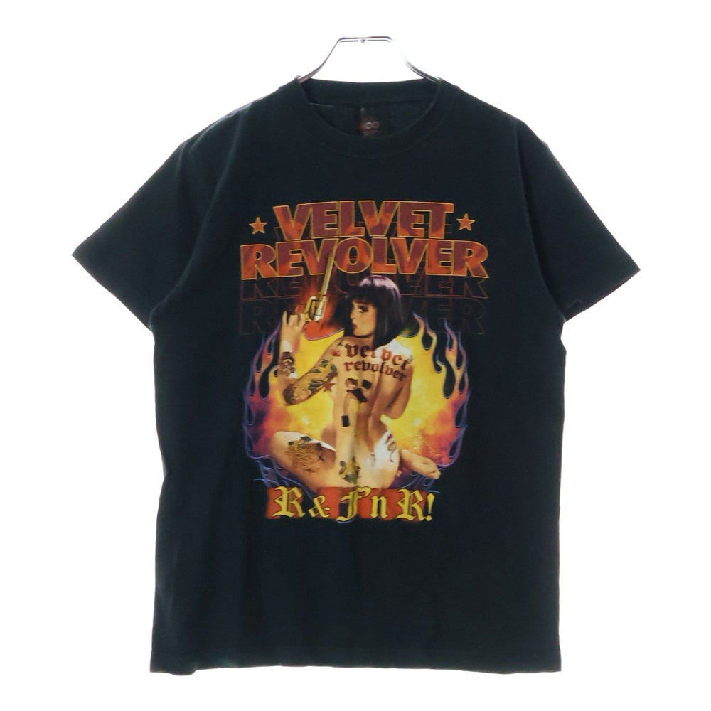 VINTAGE(ヴィンテージ) 00S VELVET REVOLVER ヴィンテージ ベルベット リボルバー ツアー 両面プリント クルーネック半袖Tシャツ カットソー ブラック