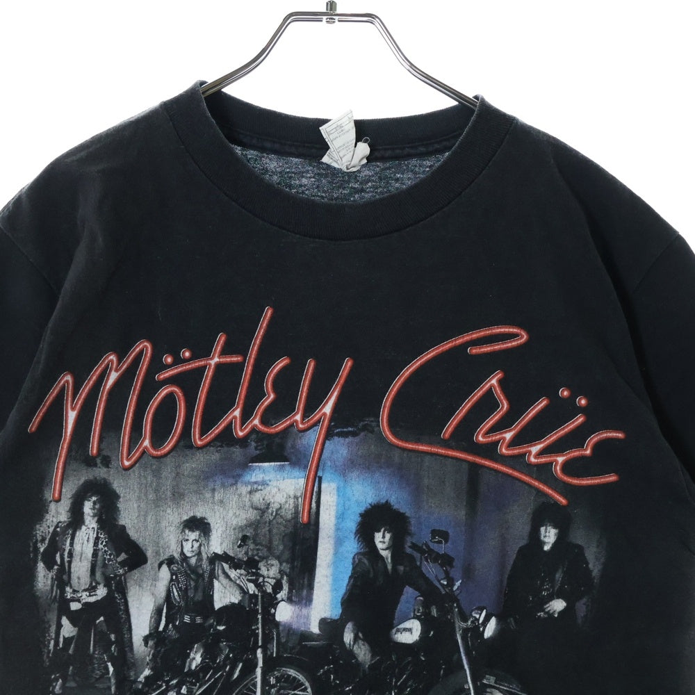 VINTAGE(ヴィンテージ) 00S MOTLEY CRUE GIRLS GIRLS GIRLS 2001 モトリー クルー ガールズ ガールズ ガールズ 両面プリント クルーネック半袖Tシャツ カットソー チャコールグレー