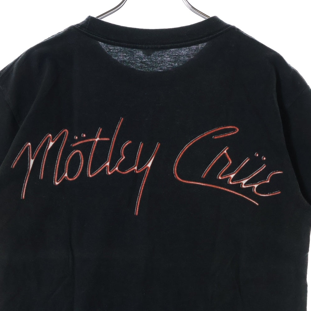 VINTAGE(ヴィンテージ) 00S MOTLEY CRUE GIRLS GIRLS GIRLS 2001 モトリー クルー ガールズ ガールズ ガールズ 両面プリント クルーネック半袖Tシャツ カットソー チャコールグレー