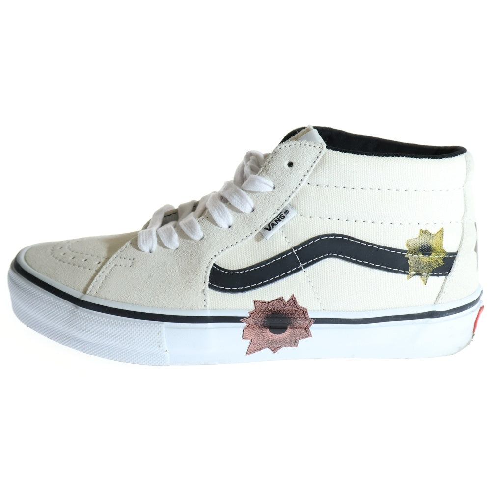 SUPREME(シュプリーム) 25SS×VANS ×Nate Lowman ×バンズ スケートグロッソ バレットホール /Natural ネイトロウマン ミッドカットスニーカー US8.5/26.5cm VN0A5KS1CRM