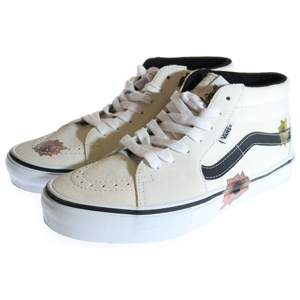 SUPREME(シュプリーム) 25SS×VANS ×Nate Lowman ×バンズ スケートグロッソ バレットホール /Natural ネイトロウマン ミッドカットスニーカー US8.5/26.5cm VN0A5KS1CRM